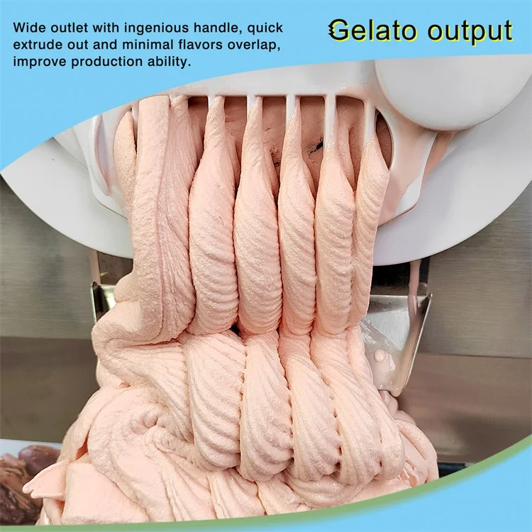 Combine the functions of the pasteurizer and of the batch freezer in one single machine/gelato machine/hard ice cream machine