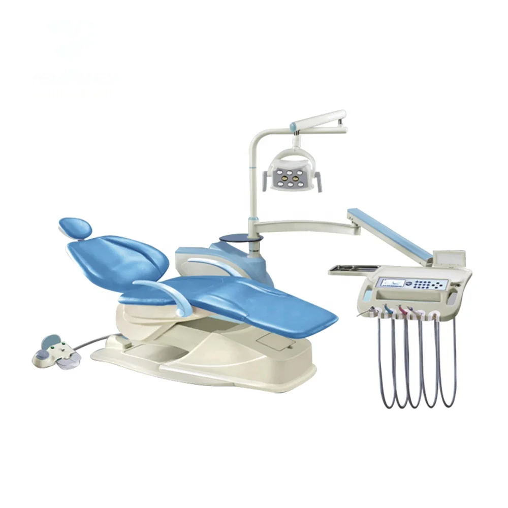 China built-in-one Dental Chair with LED sensor lamp light cure and scaler