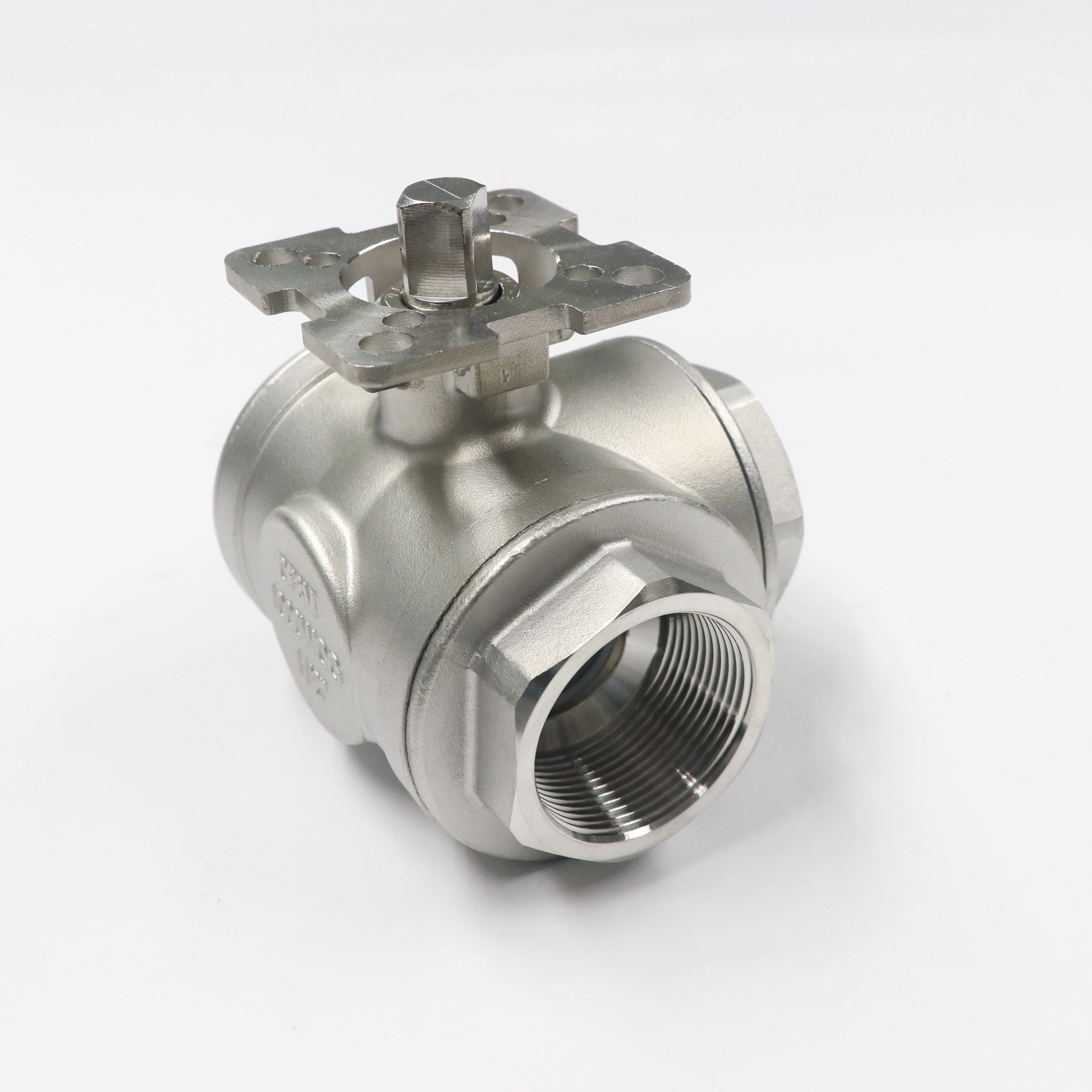 Promotional Various Durable Using high  Platform Threaded 3 Way Ball Valve ss304/316 cf8m