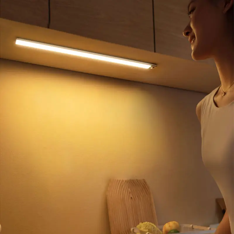 TOPCENT Ultra-Thin Indoor Lighting 3 Color Dimmable 5v Usb Rechargeable Kitchen Cabinet Closet Wardrobe Led Motion Sensor Light