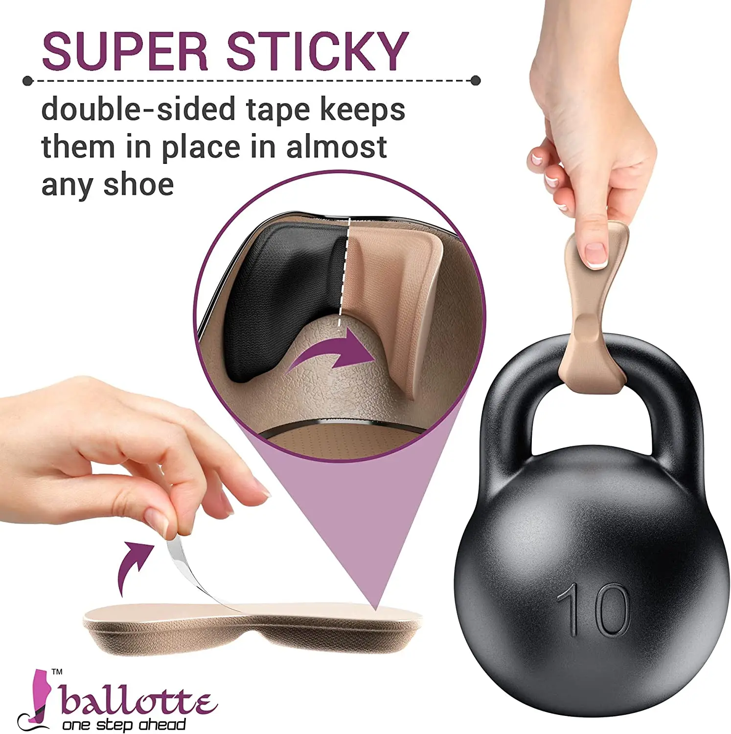 Soft Sweat Absorbing High Heel Shoes Pad Anti Falling Heel Feet Stick Foot Pad Cushion Insoles