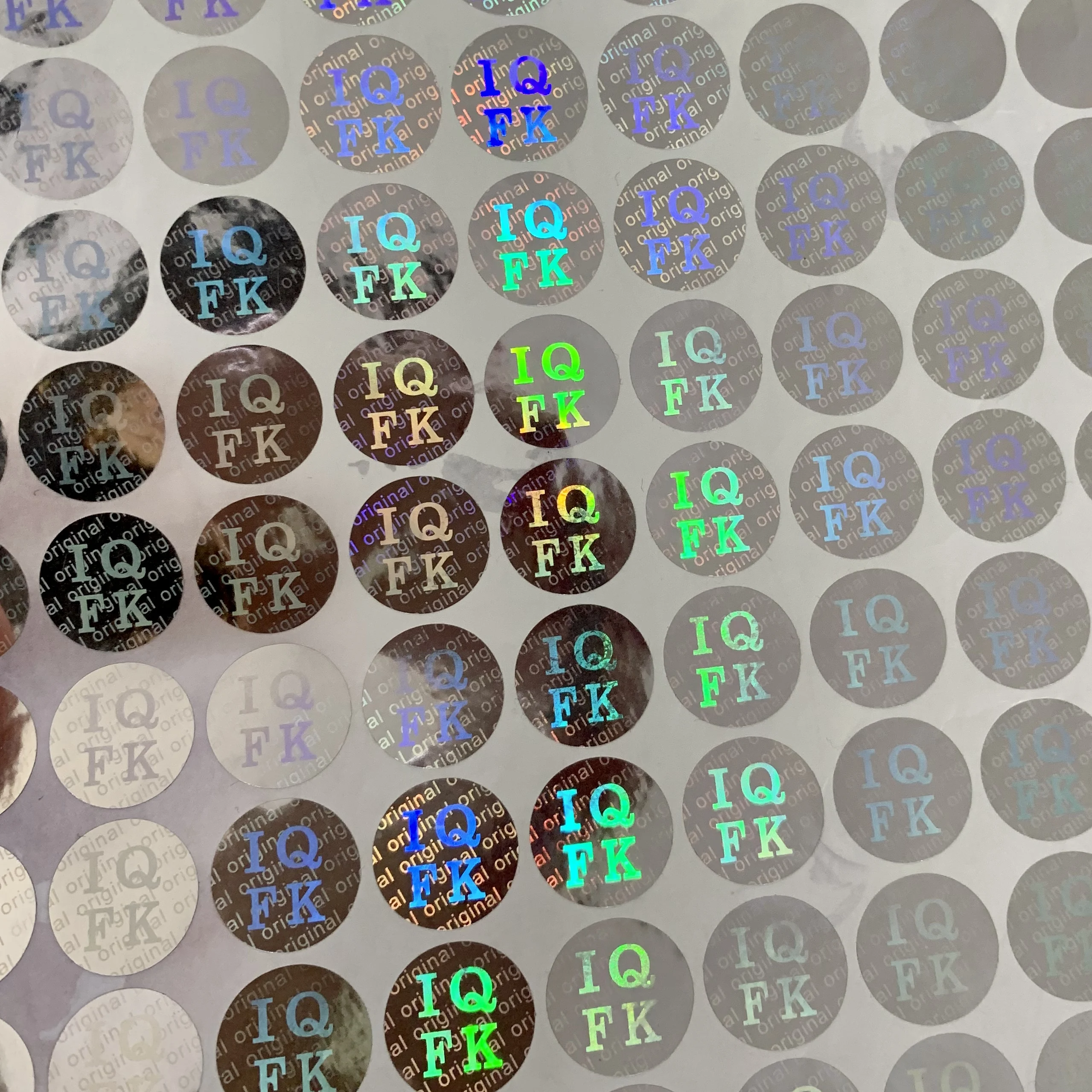 Custom Hologram sticker Anti-counterfeit Security Sticker packing waterproof label