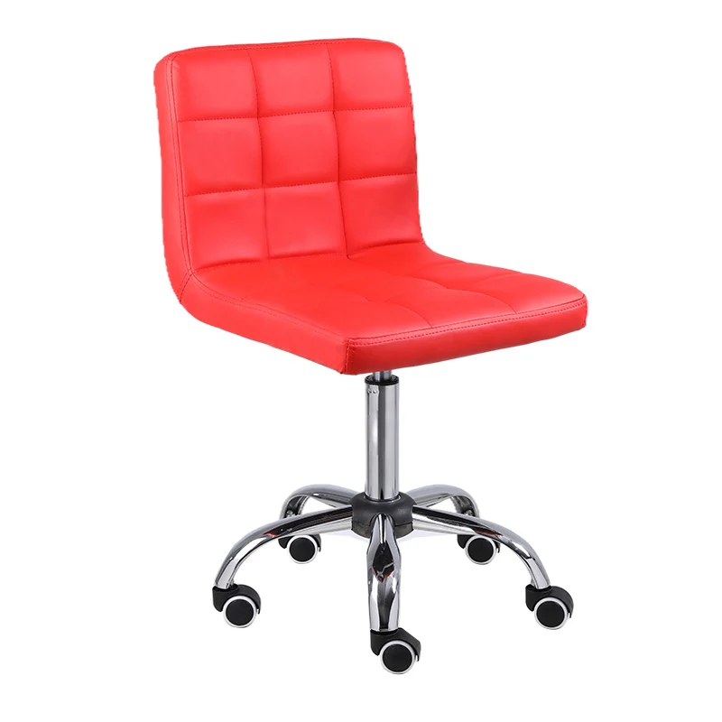 High Quality Modern Hotel Office Simple Swivel Home Red Pu Bar Stool