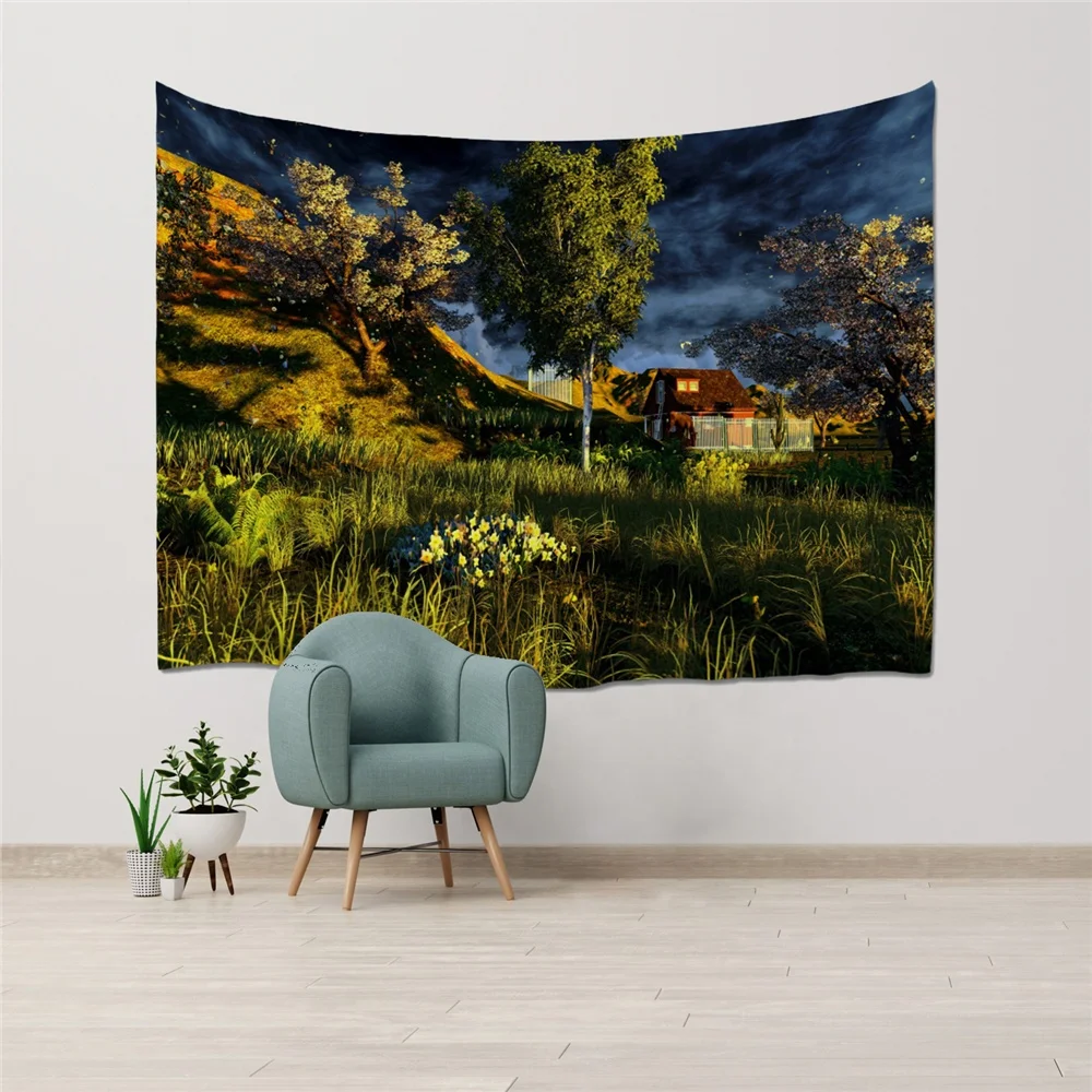 Latest digital printing china supplier custom made tapestry fabric wholesale