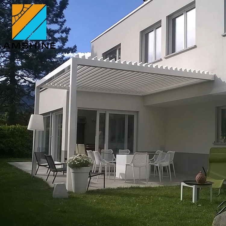 Waterproof automatic roof louvers electrical motor awning outdoor