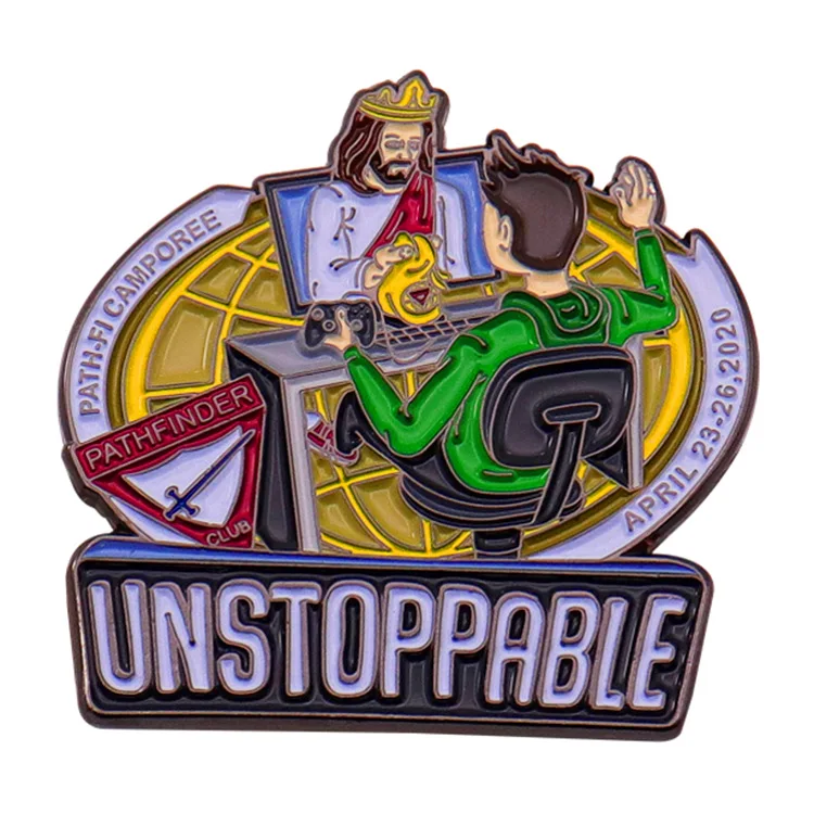 Chinese Factory Custom Guadalupe Banner Metal Logo Badges Brooch Hard Soft Enamel Pins Lapel Pins Manufacturer