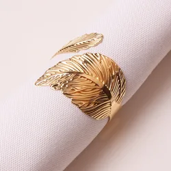 Hot Sale Silver Gold Plated Napkin Rings Wedding Banquet Banquet Dinner Party Napkin Holder Ring Table Decoration