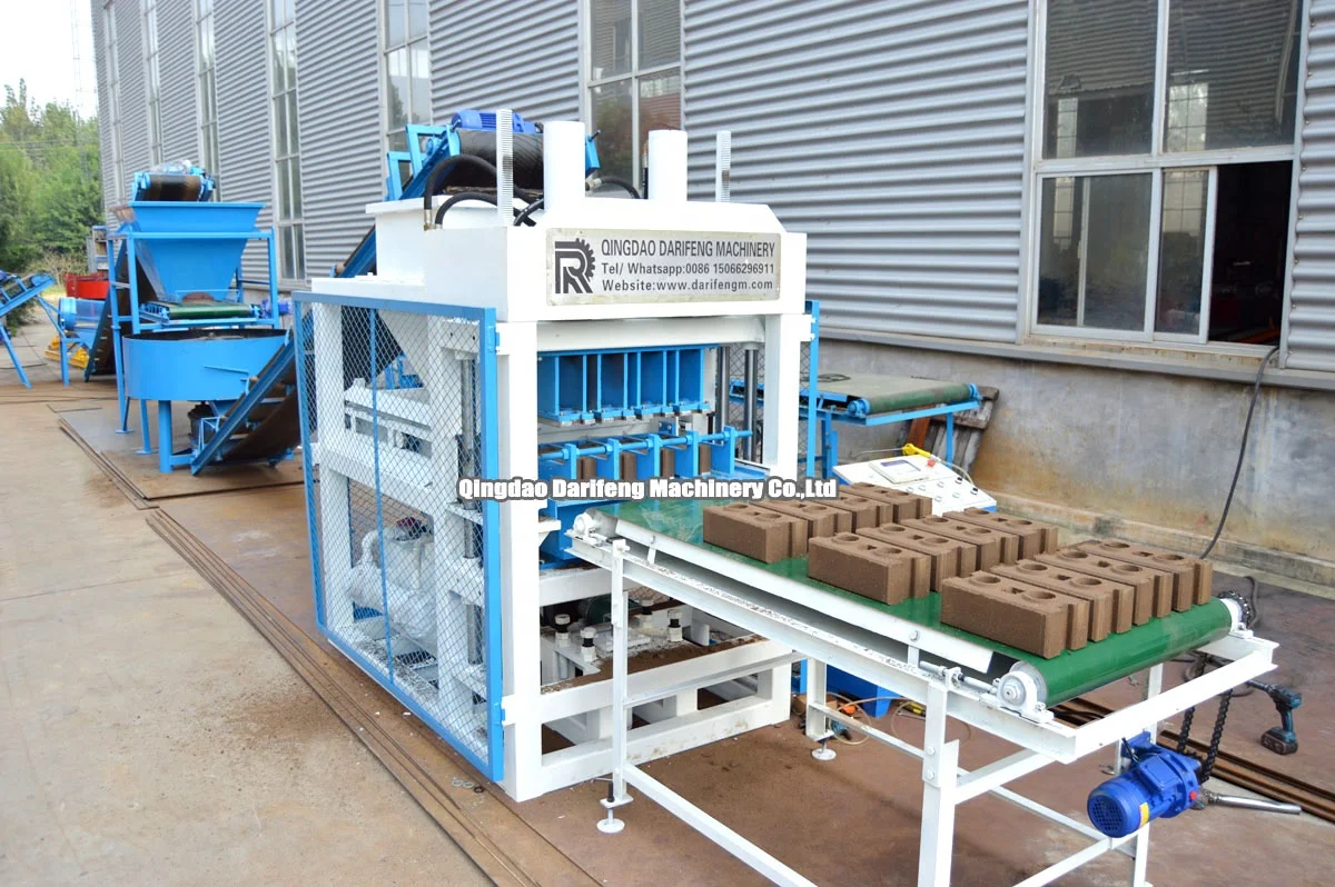 DF4-10 presse a brique de terre crue hydraulique Clay Stabilized Soil Earth hydraulic eco brava interlocking brick machine