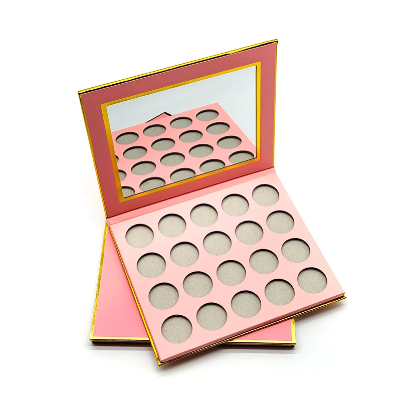 low moq round pan diy eyeshadow palette custom empty eyeshadow palette private label
