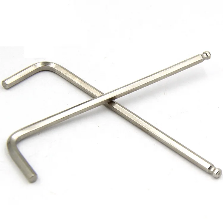 ISO 2936 CR-V nickel plated hexagon socket screw keys ball point hex key wrench 4*28*110