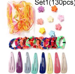 New hairpin hairgrips claw suit children kids hair rubber band scrunchies hair ties set baby hair bands set for girls