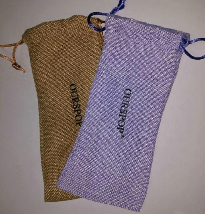 Wholesale Customize Drawstring Linen Sunglasses Bag