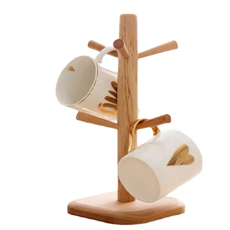 Деревянная подставка для чашек с водой, креативная настольная полка для хранения, можно использовать дома, полка для хранения чайных чашек