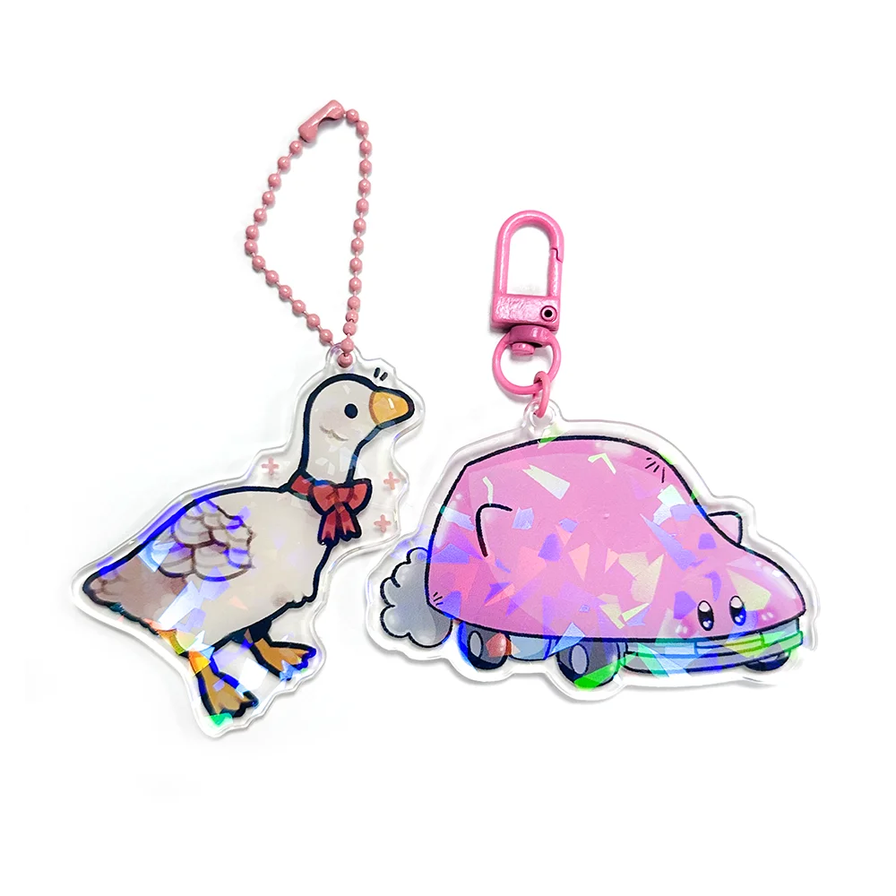Acrylic Keychain Epoxy Holographic Star Mass Production  Customizable Acrylic Charm