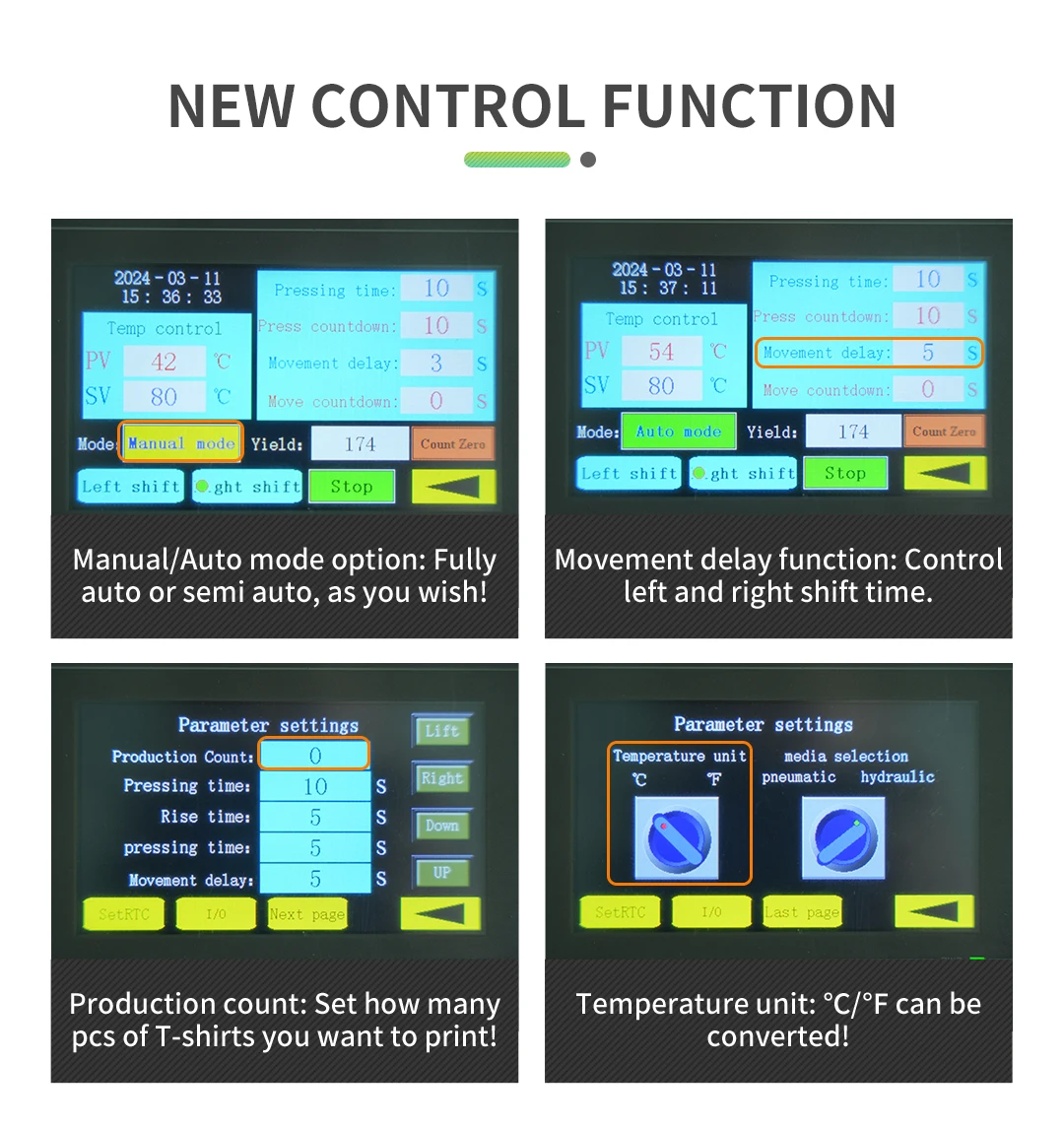 Efficient fully penumatic  38*38cm  heat press machine with double stations