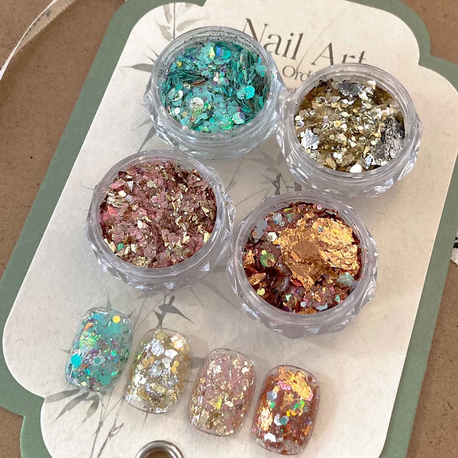 2024 Nail sequin laser flashing Sequin bright gradient nail enhancement jewelry bright glitters