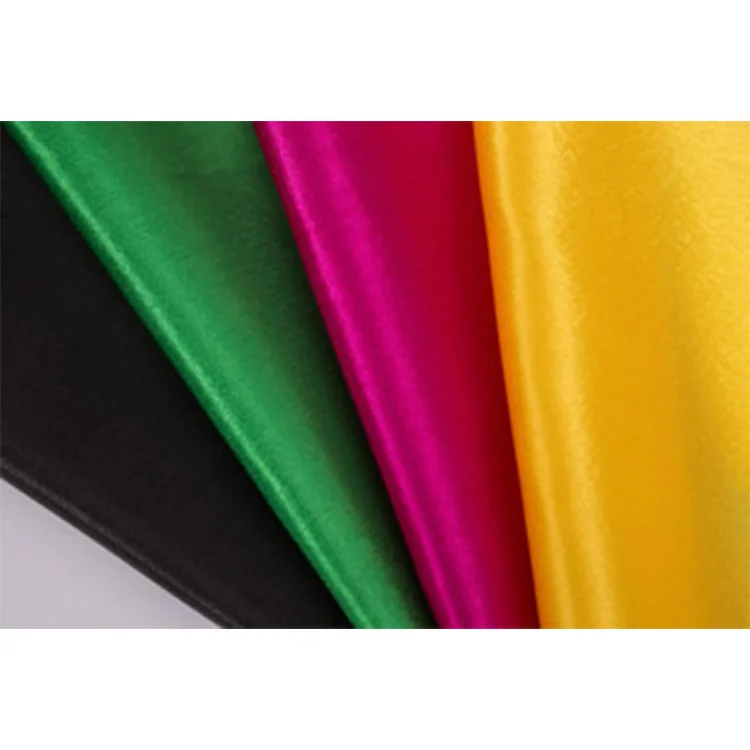 Wholesale solid color satin fabric textile material 100% polyester satin