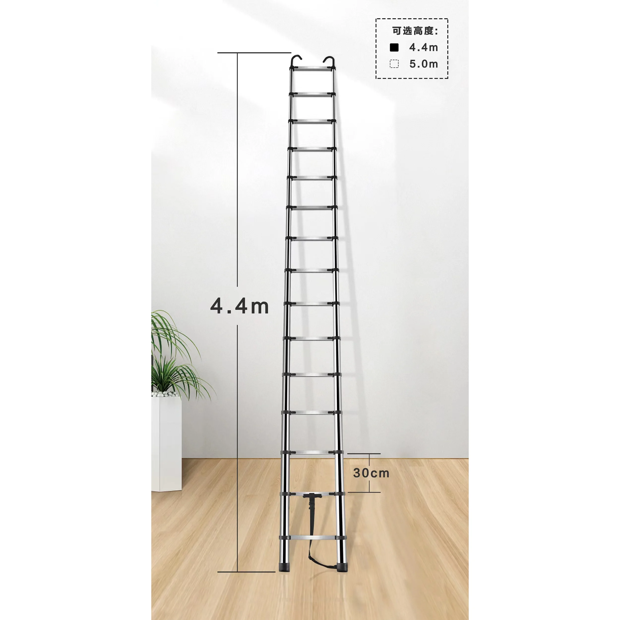 Stainless steel Movable Industrial Ladder