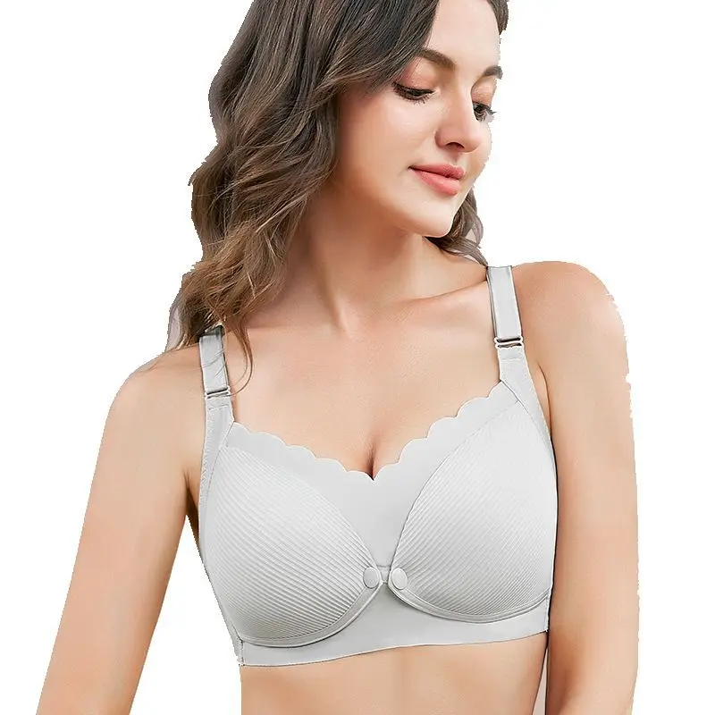 2022 Dropshipping adult Pure cotton healthy pregnant women breast feeding nursing lactation sport Front Open Cup Sexy bra