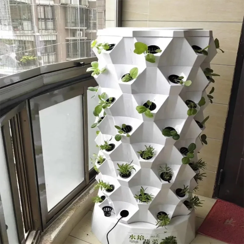 Low Cost Agricultural Used Greenhouse Aeroponics Vegetables Planting Tower Indoor Garden Hydroponic Growing Tower for Sale