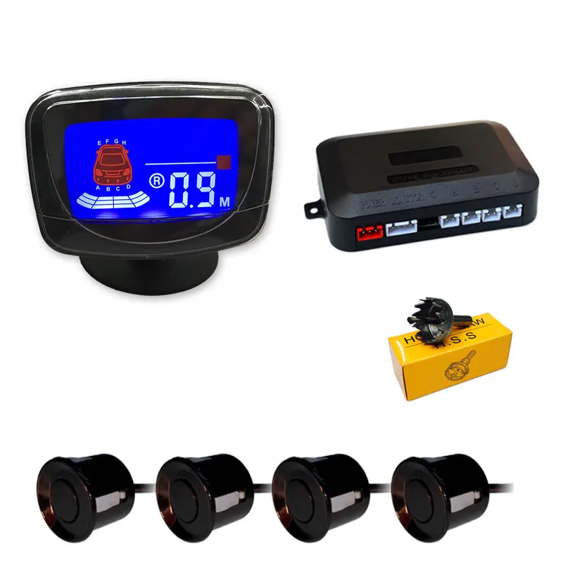 4 Sensors Buzzer 22mm Car Parking Sensor Kit Reverse Backup Radar Sound Alert Indicator Probe System 12V