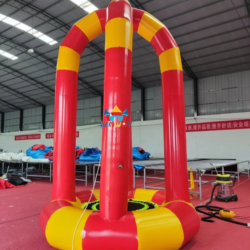 wholesale diameter 3m PVC inflatable bungee single jump jumping trampoline for children adults playing