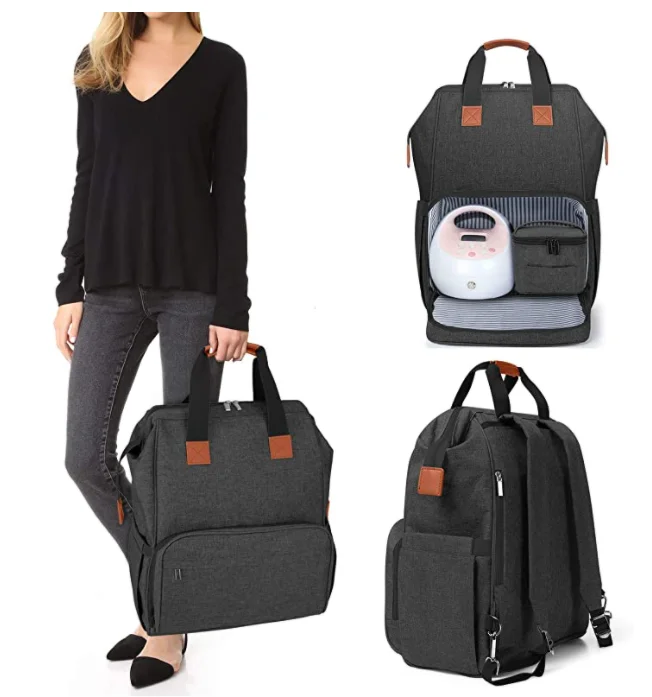 
Pump Bag with Compartments for Cooler Bag and Laptop, Breast Pump Backpack 