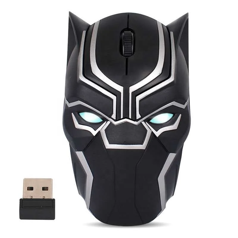 Cool Wireless Mouse Iron Man Black Panther Star Lord Ant Man Tree Man Gaming Mice with USB Unifying Receiver 1200 DPI for PC