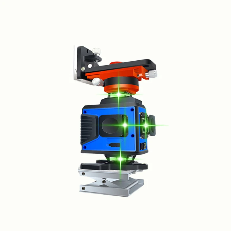 
 Промышленный 16 линии Поворотный Land nivel лазерный уровень 4D отображение угла самовыравнивания с зеленый лазерный луч  