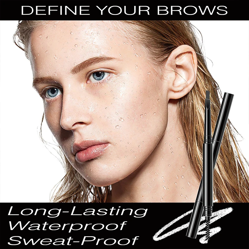 Manufacturer Wholesale Vegan 2 In 1 Waterproof Eyebrow Pencil Private Label Brow Pencil For All Skin Types
