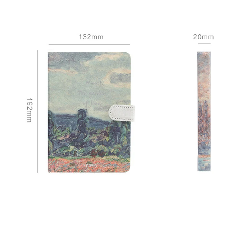 Creative Student Notebook Diary Schedule Planner Scenery Monet Painting Hardcover Notebook