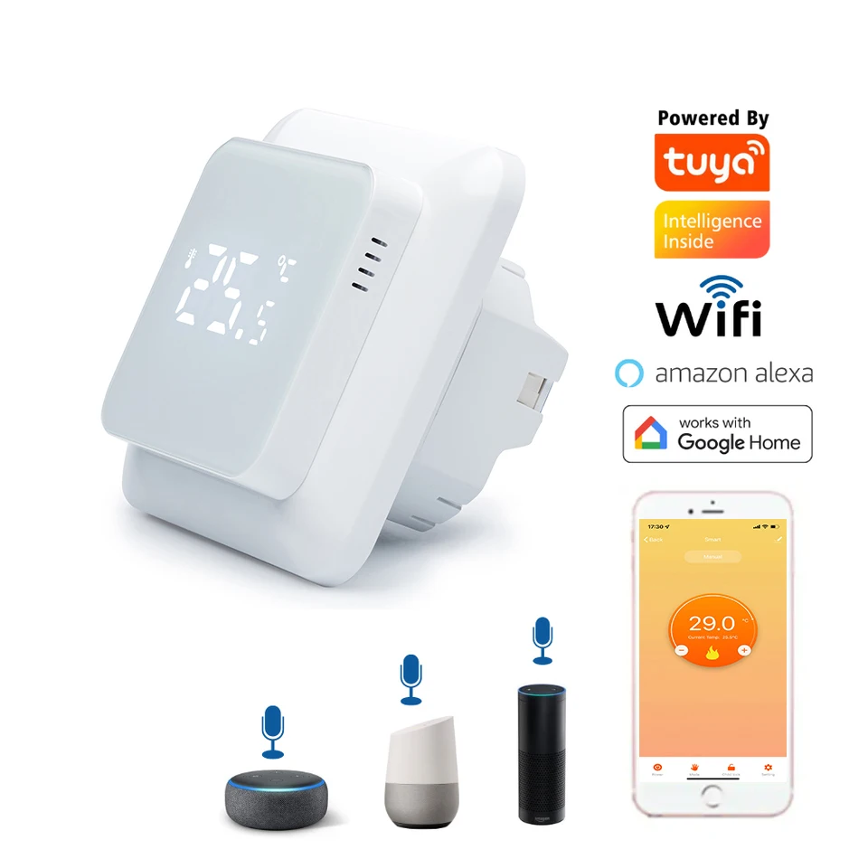 Современный Wi-Fi термостат для hvac напольного нагрева воды сенсорный экран цифровой регулятор температуры