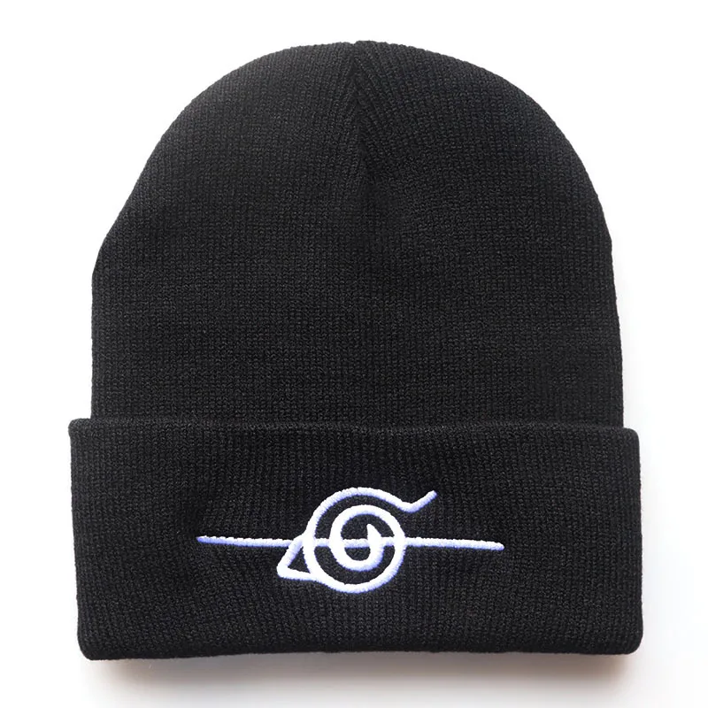 Fitspi Beanies Women Autumn Winter Warm Hat Anime Akatsuki Cosplay Embroidery Caps Men Knitted Bonnet Unisex Dropshipping