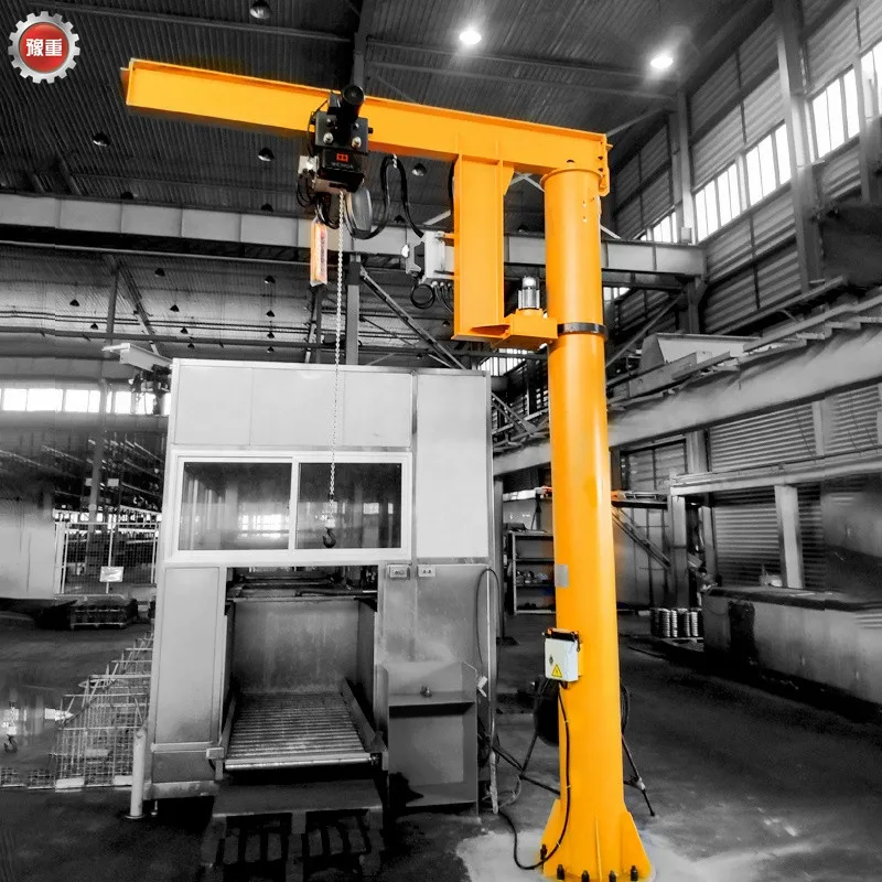 Cost effective 1 2 3 5 10 ton column mounted floor jib arm crane with hoist