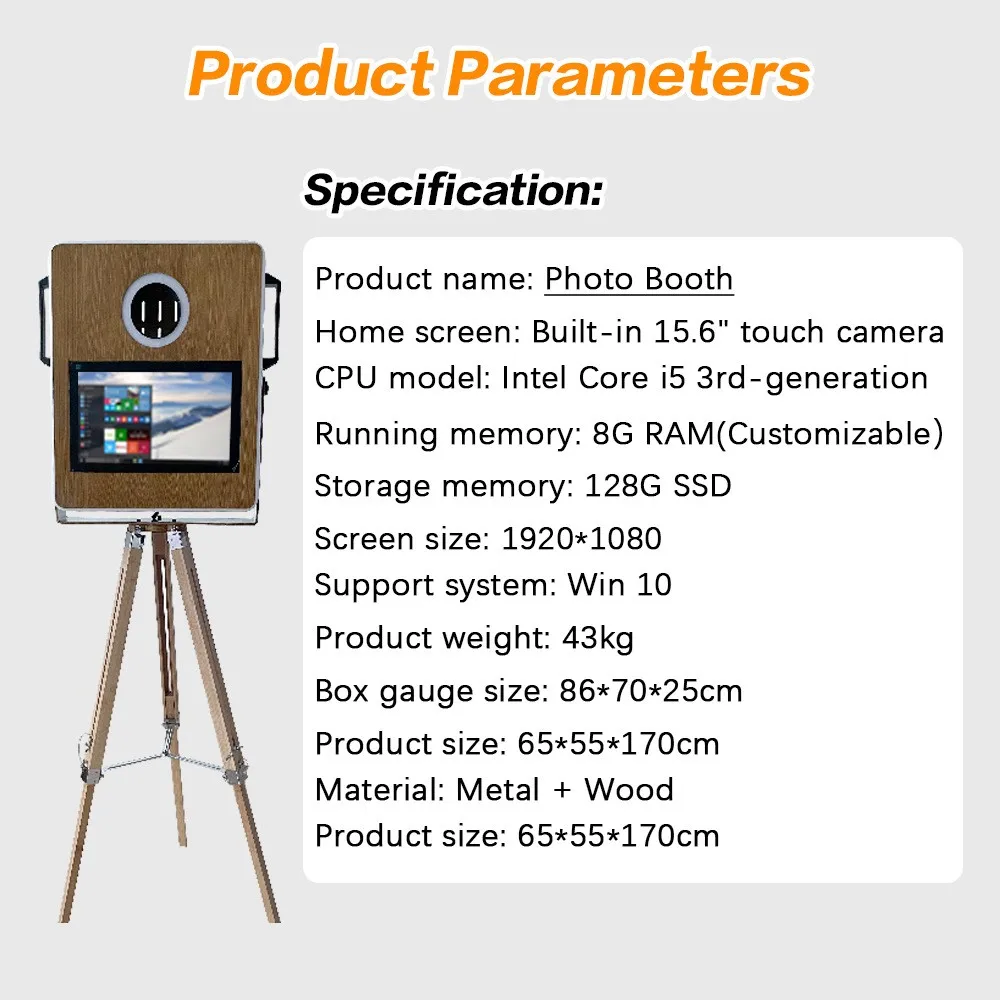 Proprint Wood Photo Booth Vintage Country Style Buy a Photo Booth Machine With Photo Booth Props