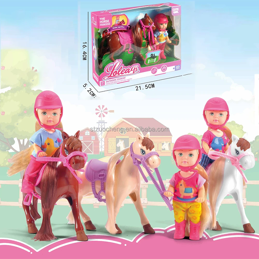 In stock 4.5 inch mini doll Set Ferris wheel Pirate Ship pet house pregnant puppy DIY Fashion Doll For Girl