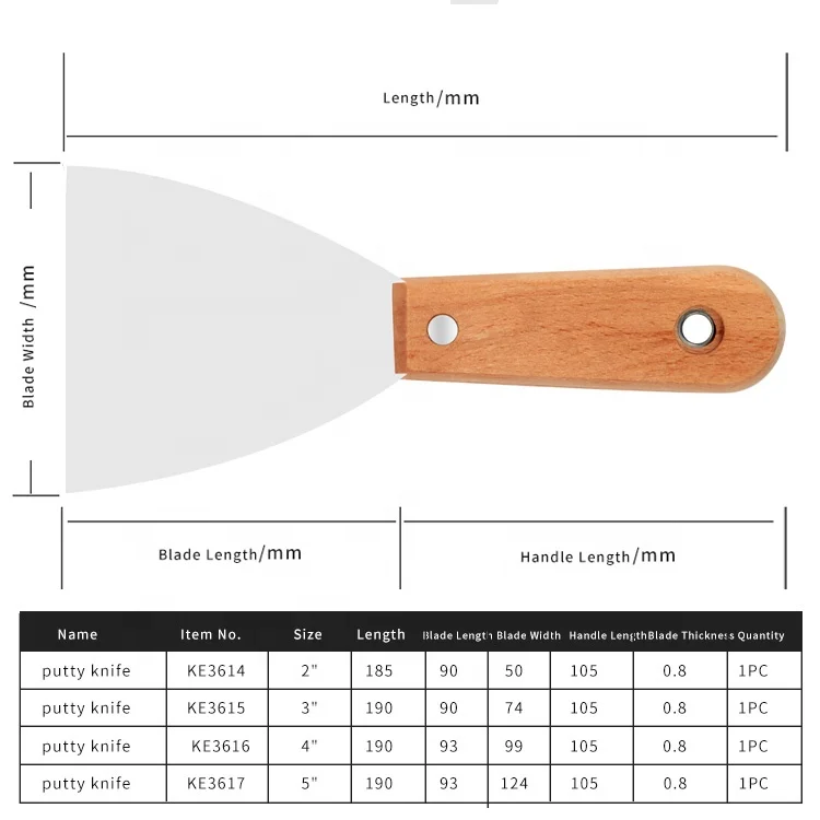 KAFUWELL KE3610 high quality New Floor cleanin Scrapers Spackle Knife Scraper Tool for Drywall