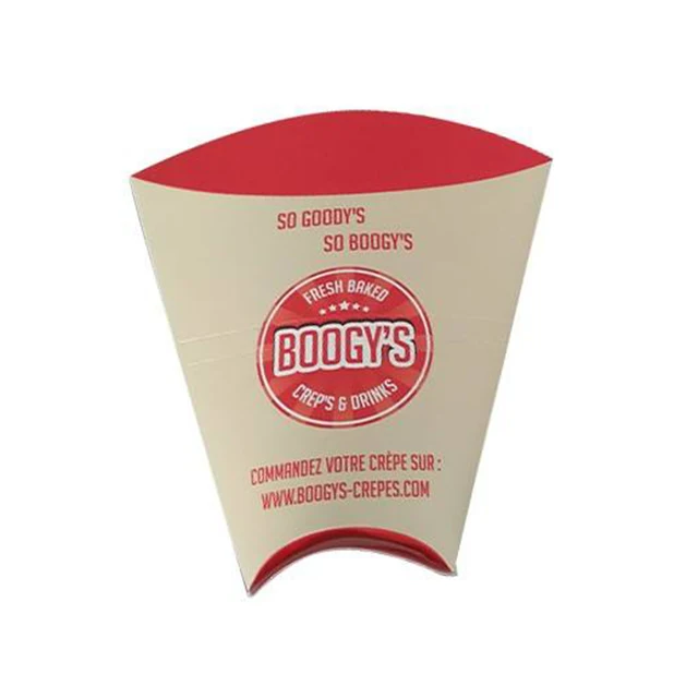 
wholesale fast food custom printing logo factory price greaseproof crepe cone packing 