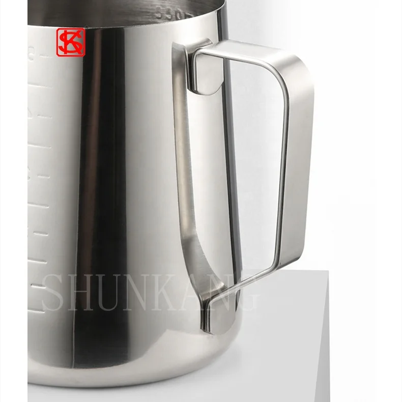 Stainless Steel Pointed Mouth Pitcher Milk Tea Bubble Pot Cup Fancy Milk Frother Hotel Coffee Garland Tool