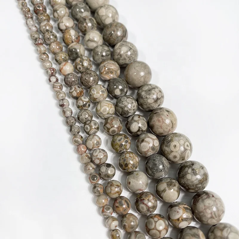 Natural Smooth Mafanite Jasper Gemstone Loose Beads For Jewelry Making DIY Handmade Crafts 4mm 6mm 8mm 10mm 12mm