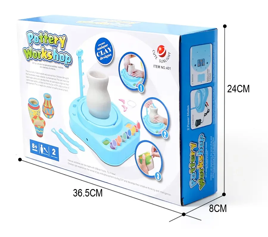 Pottery Wheel Pottery Studio Kit DIY Pottery Kit with Clay for Kids Children Beginners for Fun