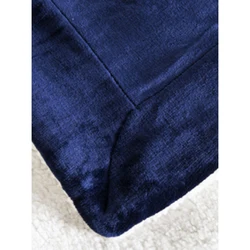 Мягкое двустороннее Флисовое одеяло, очень толстые фланелевые одеяла из шерпы, темно-синие двухслойные одеяла из овечьей шерсти на зиму