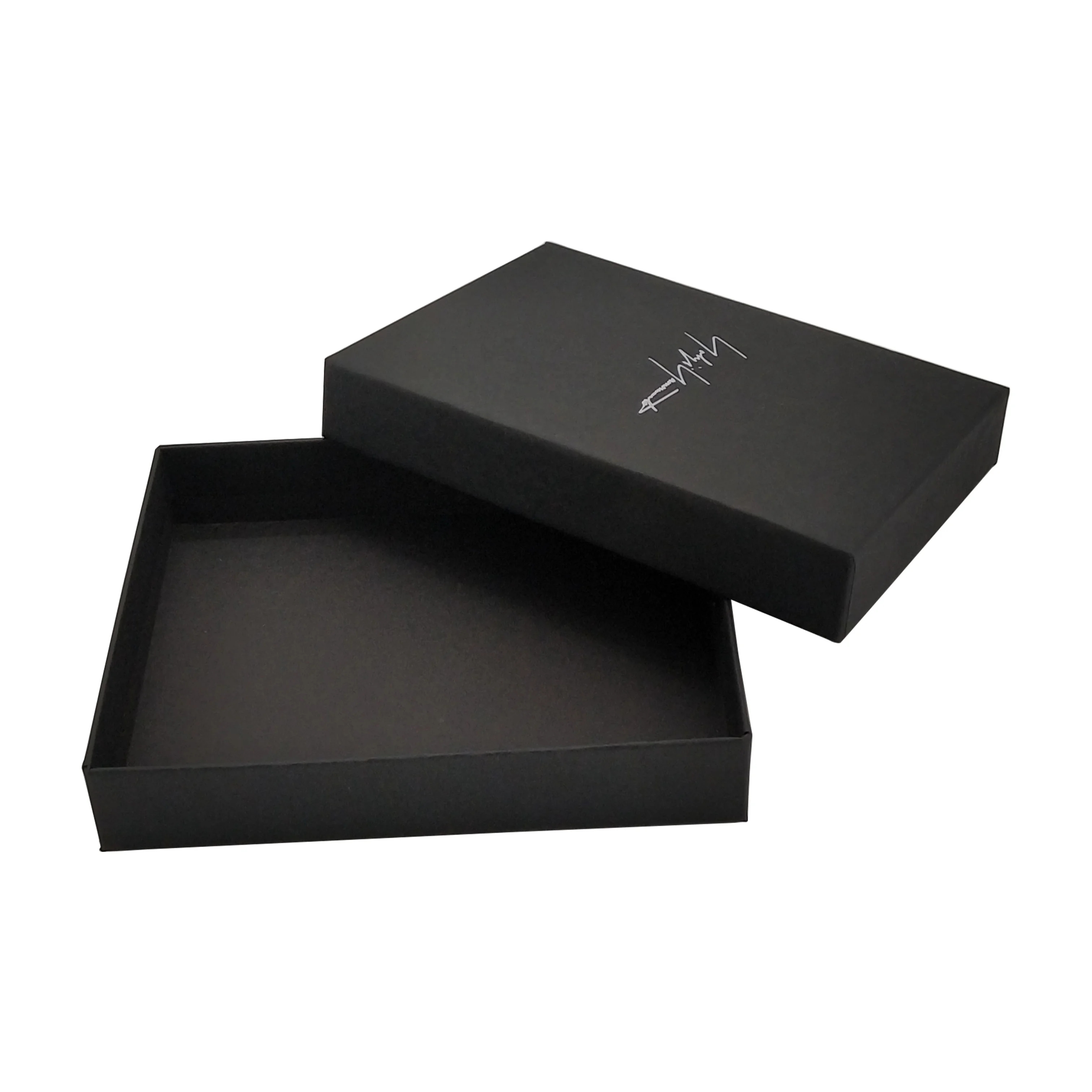 High quality bow neck tie clothes gift box black square packaging paper box business card storage packaging boxes with logo