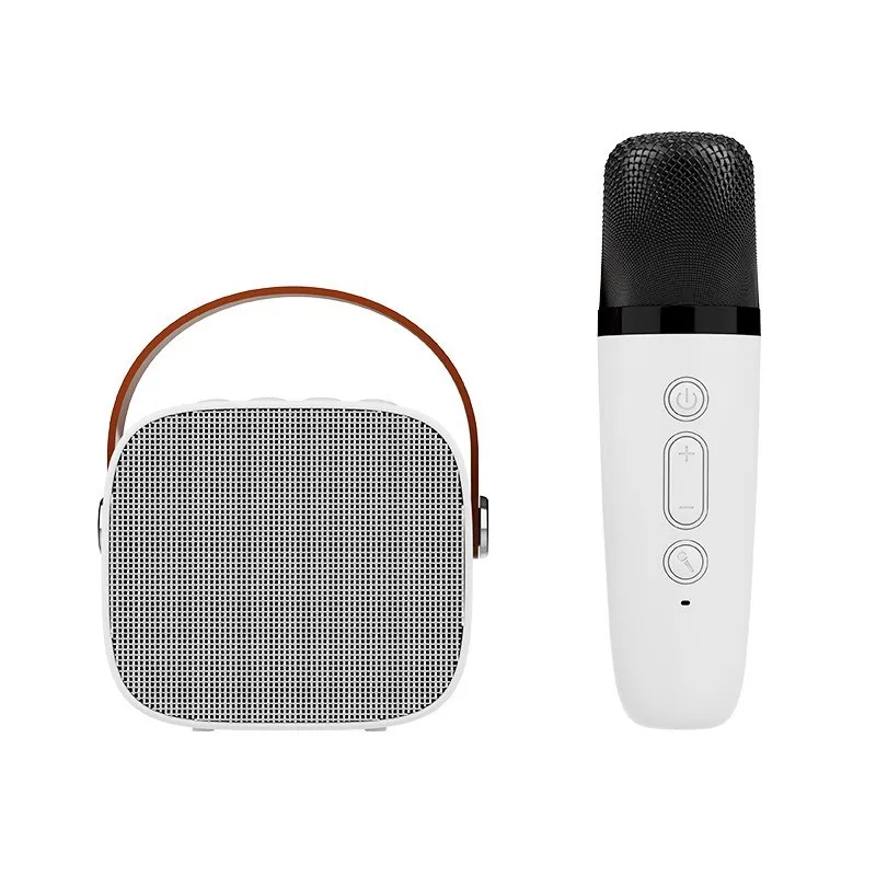 Открытый портативный небольшой звук K song god беспроводной микрофон два в одном bluetooth динамик Внешняя торговля оптом