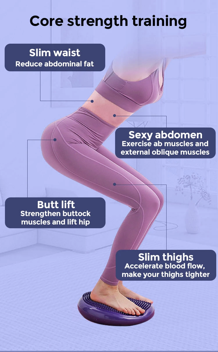 Bodybuilding Equipment Durable Foot Massage Ball Pad Indoor Gym Yoga Inflatable Balance Disc Board