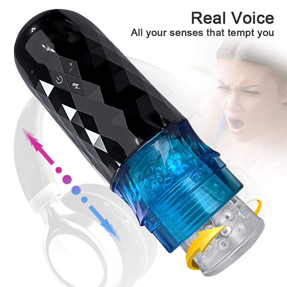 10 Thrusting and Rotating Modes Hands Free Masturbation Cup Adult Sex Toys  for Men