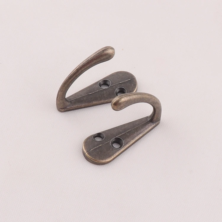factory supply retro cheap metal antique brass wall mounted coat hanger hook
