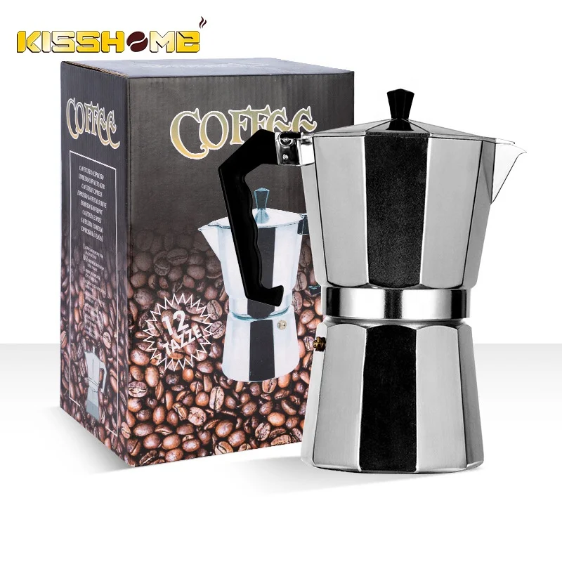 Moka Cafetera Espresso Accessories Coffee Machine High quality Italian Anise Pot Aluminum 3 Cups 150ML Coffee Maker Mocha Pot