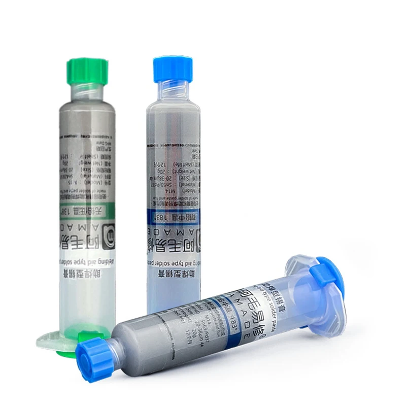 AMAOE M15 M14 Syringe Soldering Flux Tin Paste 138/183 Melting Point Solder Paste for Mobile Phone PCB Repair Tool
