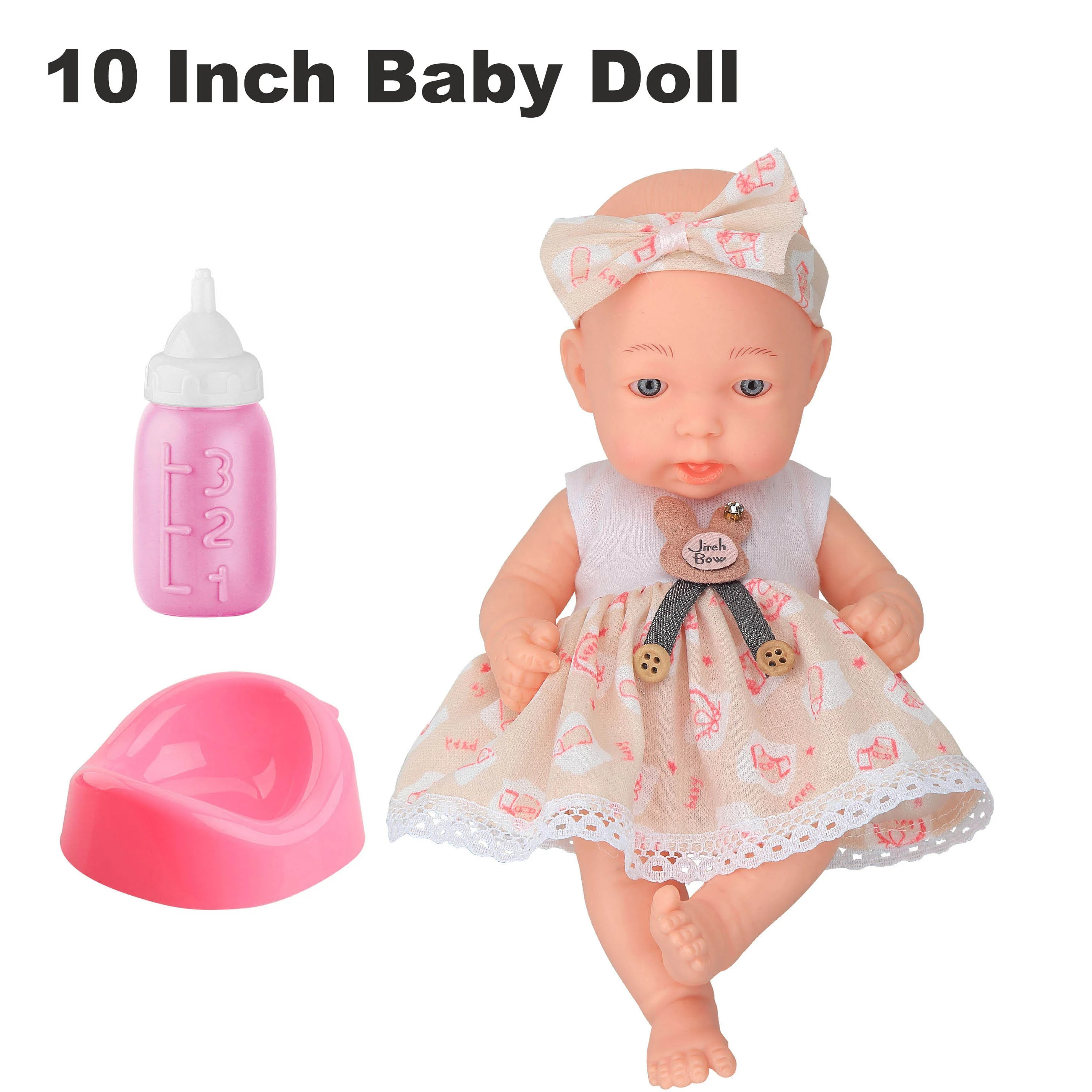 Plastic Reborn Baby Lovely Doll newborn silicone doll 10inch cheap real soft full silicone body vinyl reborn baby doll